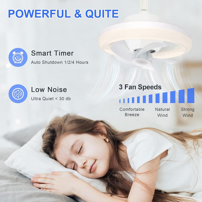 Ceiling Fan with LED Light and Remote, Dimmable Oscillating Ceiling Fan for Kitchen Bedroom Home, Office Ceiling Fan, Bathroom Ceiling Fan with Light-4-ErisView