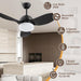 Ceiling Fan with Light Remote, LED Black Ceiling Fan, Quiet Reversible Fan in Winter Summer for Bedroom Kitchen Dining Room-2-ErisView