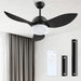 Ceiling Fan with Light Remote, LED Black Ceiling Fan, Quiet Reversible Fan in Winter Summer for Bedroom Kitchen Dining Room-1-ErisView