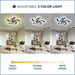 Ceiling Fan with Low Profile Light, Flush Mount Ceiling Fan with Light, Dimmable Fandelier for Bedroom -5-ErisView