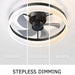 Ceiling Fan with Low Profile Light with Remote Control, Semi Flush Mount Ceiling Fans, Dimmable LED Ceiling Fan-4-ErisView