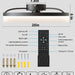 Ceiling Fan with Low Profile Light with Remote Control, Semi Flush Mount Ceiling Fans, Dimmable LED Ceiling Fan-7-ErisView