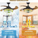 Ceiling Fan with Remote APP Control, Retractable Invisible Ceiling Fandelier for Bedroom Dining Living Room-2-ErisView