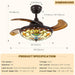 Ceiling Fan with Remote APP Control, Retractable Invisible Ceiling Fandelier for Bedroom Dining Living Room-4-ErisView