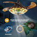 Ceiling Fan with Remote APP Control, Retractable Invisible Ceiling Fandelier for Bedroom Dining Living Room-7-ErisView