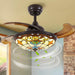 Ceiling Fan with Remote APP Control, Retractable Invisible Ceiling Fandelier for Bedroom Dining Living Room-1-ErisView