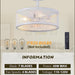 Ceiling Fans with Light and Remote, Modern Caged Noiseless Industrial Farmhouse Ceiling Fan for Bedroom Living Room Kitchen-3-ErisView