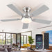 Ceiling Fans with Lights and Remote APP Control, Flush Mount Reversible DC Ceiling Fan, Low Ceiling Fan Brushed Nickel Ceiling Fan for Bedroom Living Room -2-ErisView