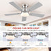 Ceiling Fans with Lights and Remote APP Control, Flush Mount Reversible DC Ceiling Fan, Low Ceiling Fan Brushed Nickel Ceiling Fan for Bedroom Living Room -4-ErisView