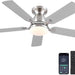 Ceiling Fans with Lights and Remote APP Control, Flush Mount Reversible DC Ceiling Fan, Low Ceiling Fan Brushed Nickel Ceiling Fan for Bedroom Living Room -1-ErisView
