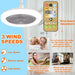 Ceiling Fans with Lights and Remote, Mini Enclosed Ceiling Fan Kids Room, Kitchen Bedroom, Low Profile Fan for Summer-3-ErisView