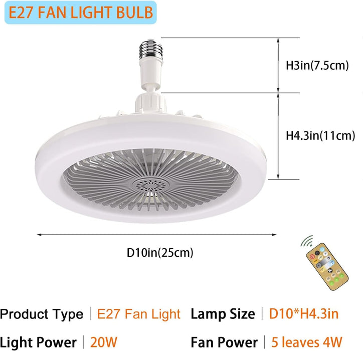 Ceiling Fans with Lights and Remote, Mini Enclosed Ceiling Fan Kids Room, Kitchen Bedroom, Low Profile Fan for Summer-5-ErisView