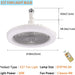 Ceiling Fans with Lights and Remote, Mini Enclosed Ceiling Fan Kids Room, Kitchen Bedroom, Low Profile Fan for Summer-5-ErisView