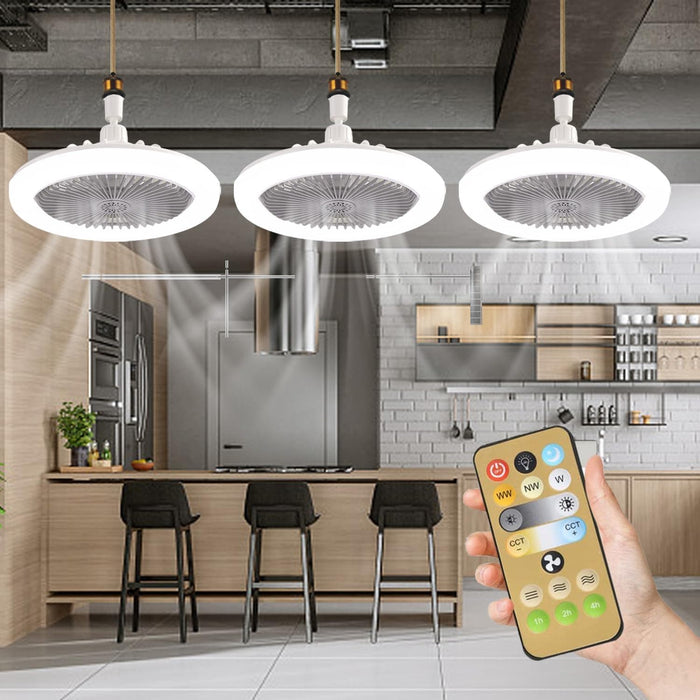 Ceiling Fans with Lights and Remote, Mini Enclosed Ceiling Fan Kids Room, Kitchen Bedroom, Low Profile Fan for Summer-7-ErisView