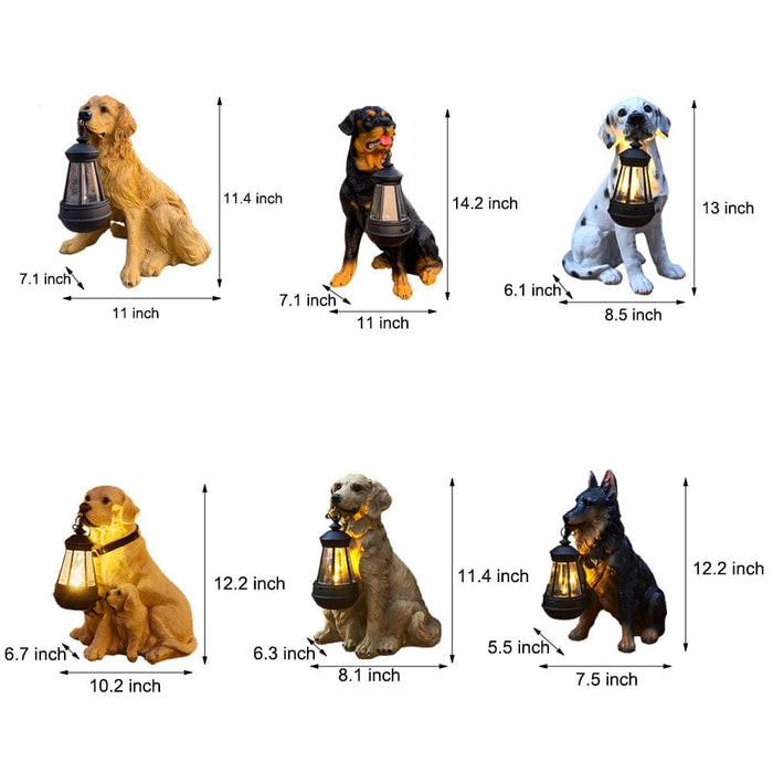 Charming Solar-Powered Resin Dog Lanterns for Patio, Garden, or Porch, Detachable, Safe LED Lights, Durable Outdoor Decor, 6 Varieties Available-ErisView-14