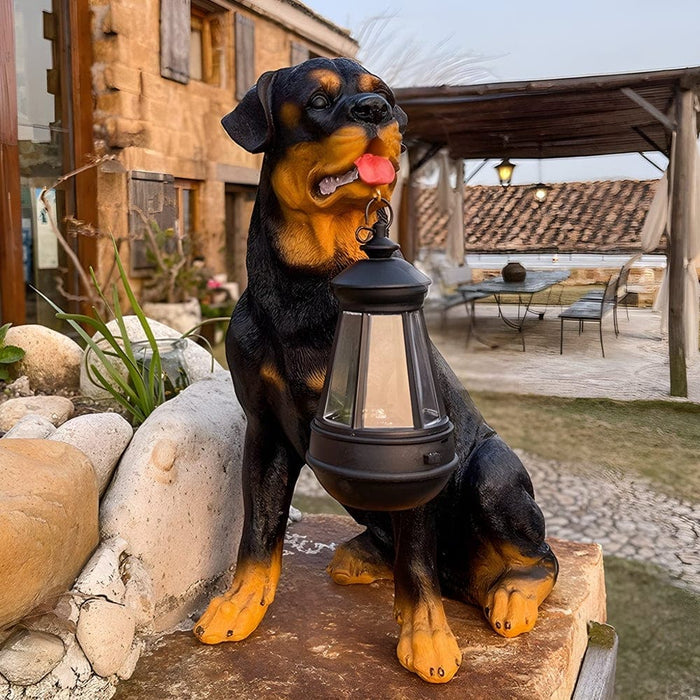 Charming Solar-Powered Resin Dog Lanterns for Patio, Garden, or Porch, Detachable, Safe LED Lights, Durable Outdoor Decor, 6 Varieties Available-ErisView-2