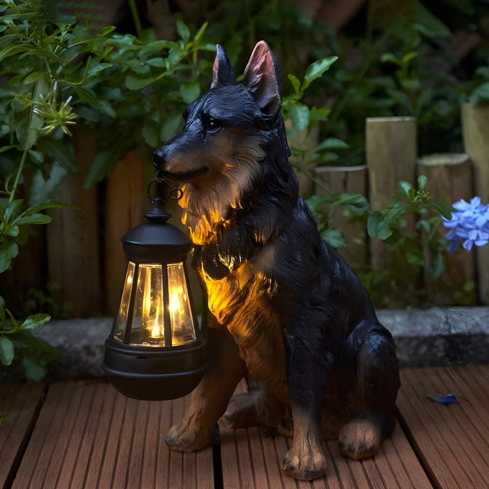 Charming Solar-Powered Resin Dog Lanterns for Patio, Garden, or Porch, Detachable, Safe LED Lights, Durable Outdoor Decor, 6 Varieties Available-ErisView-5