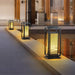 Classic Retro Style Minimalist Landscape Lighting with Rectangular Metal Lamp Body and Exquisite Lampshade for Unique Outdoor Decoration-ErisView-5