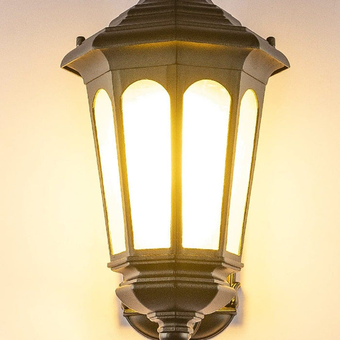 Classic Retro Style Outdoor Wall Light, Warm, Romantic Lighting & Home Decoration for Indoor/Outdoor Use with Non-Dazzling PC Shade-ErisView-7