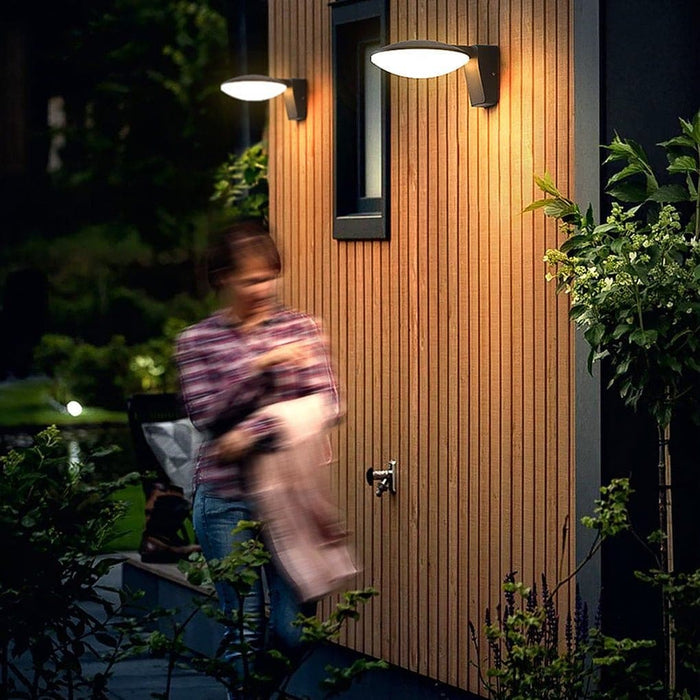Classic Three-Dimensional Circular Solar Outdoor Wall Light for Patios, Corridors, Doorways, and Driveways, Gentle Lighting for a Warm Atmosphere-ErisView-1