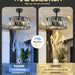 Crystal Caged Ceiling Fan Light, Modern Black Fandelier with Remote Control, Ceiling Fan without Blades for Dining Room Kitchen Living Room-5-ErisView