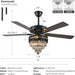Crystal Ceiling Fandelier, Modern Outdoor Fan with Light and Remote, Quiet Retro Farmhouse Ceiling Fan with Light for Dining Room Living Room-3-ErisView