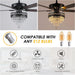 Crystal Ceiling Fandelier, Modern Outdoor Fan with Light and Remote, Quiet Retro Farmhouse Ceiling Fan with Light for Dining Room Living Room-4-ErisView