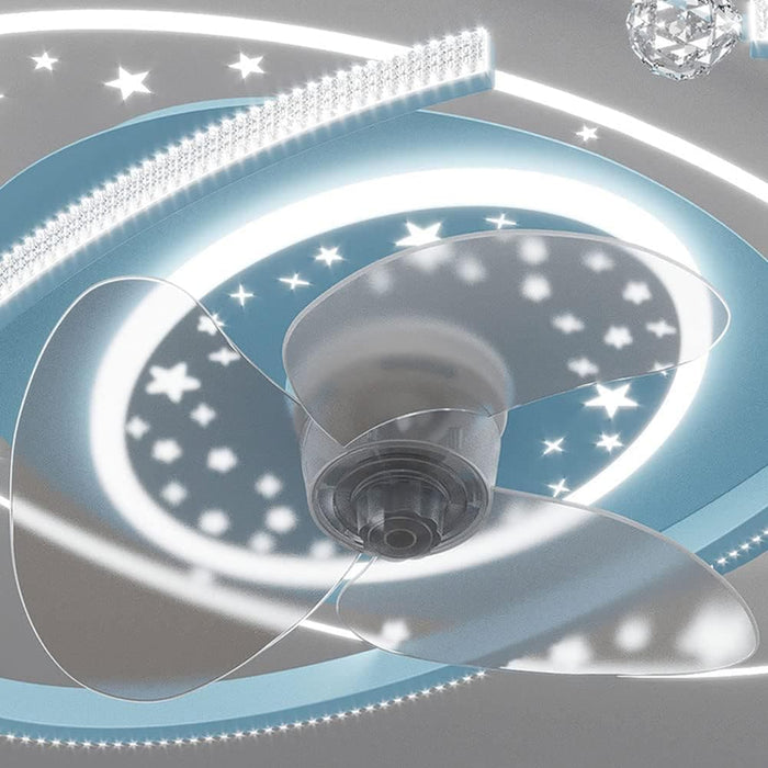 Cute Remote Control Ceiling Fan and Light, Dimmable LED Ceiling Lights Fan for Boys Bedroom Kids Room-7-ErisView