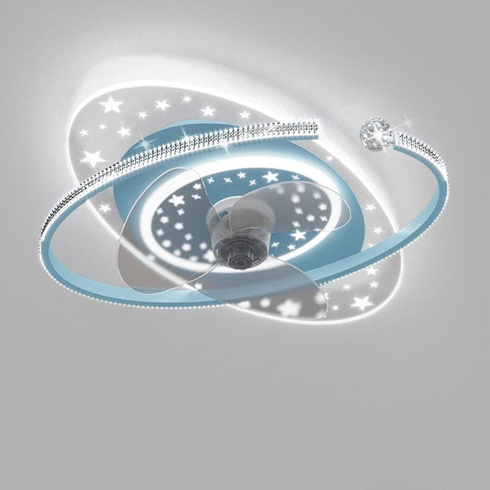 Cute Remote Control Ceiling Fan and Light, Dimmable LED Ceiling Lights Fan for Boys Bedroom Kids Room-1-ErisView