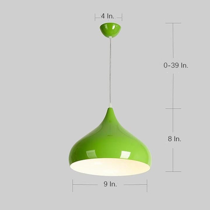 9.44'' LED Curvy Painted Bowled Pendant Light Hanging Lamp Island Lights