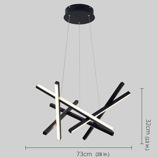 Modern LED Sputnik Stick Chandelier White Kitchen Dining Room Lighting