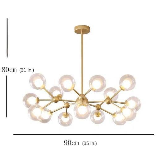 Modern Cluster Sputnik Chandelier Globe Chandelier 15 Bulbs