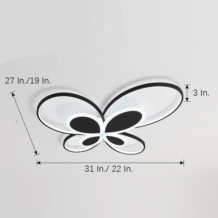 Cluster Dimmable Butterfly LED Flush Mount Ceiling Light for Baby Kids