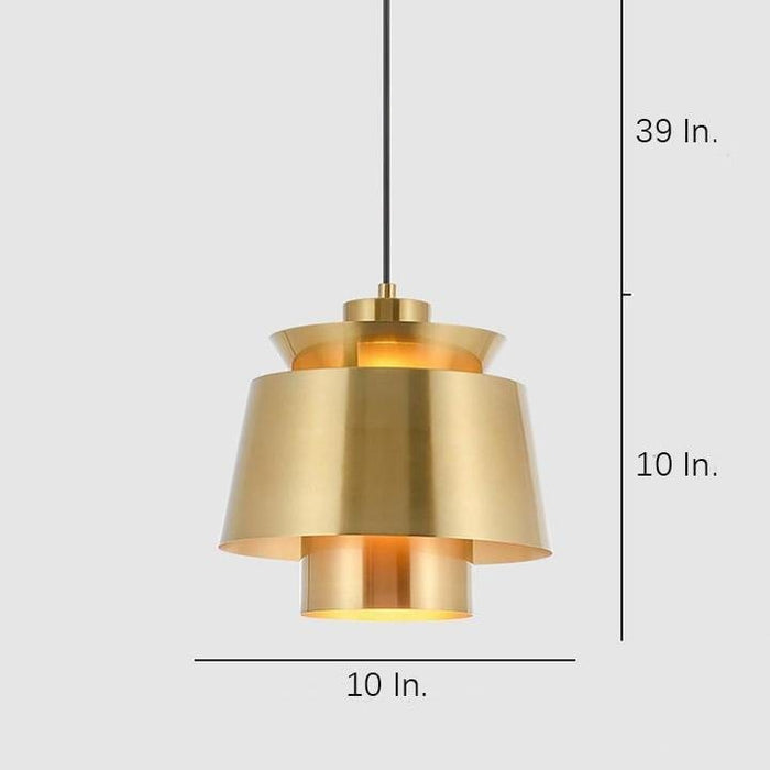 Creative Cylindrical Electroplated Metal LED Modern Pendant Lighting