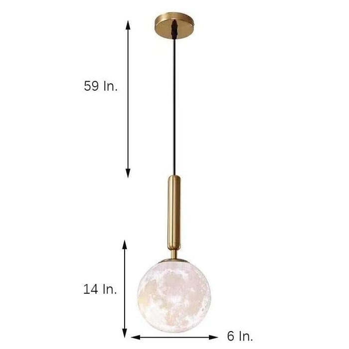 Modern Cylinder Globe Pendant Light Metal Acrylic Pendant Lighting