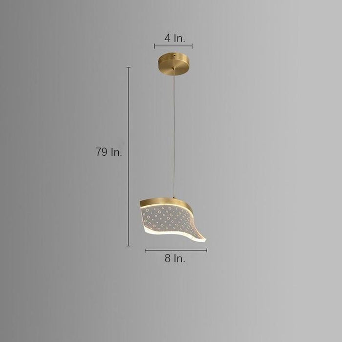 Uneven Copper Acrylic Pendant Lights for Kitchen Island Unique Pendant Light