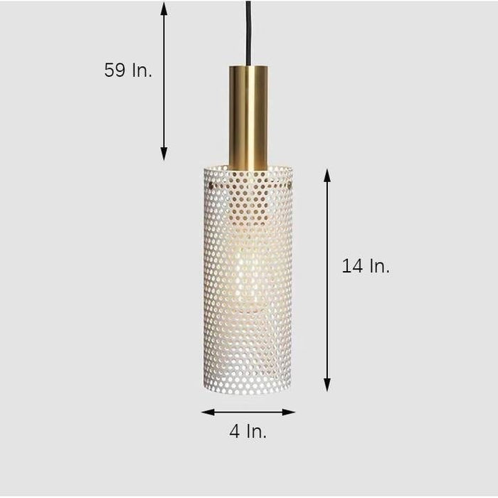 Cylinder Hanging Pendant Lights Metal Modern LED Bedroom Ceiling Lights