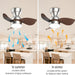 Deep Walnut Flush Mount Remote Control Ceiling Fan and Light, Reversible Ceiling Fan for Bedroom Living Room Office, Kitchen Ceiling Fans with Lights-4-ErisView