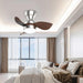 Deep Walnut Flush Mount Remote Control Ceiling Fan and Light, Reversible Ceiling Fan for Bedroom Living Room Office, Kitchen Ceiling Fans with Lights-7-ErisView
