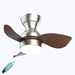 Deep Walnut Flush Mount Remote Control Ceiling Fan and Light, Reversible Ceiling Fan for Bedroom Living Room Office, Kitchen Ceiling Fans with Lights-1-ErisView