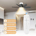 Dimmable Ceiling Fan with Lights and Remote Control, Screw In Socket Fan for Bedroom Living Room Kitchen-2-ErisView