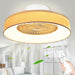 Dimmable Low Profile Remote Control Ceiling Fan and Light, Black Modern Flush Mount Bladeless Enclosed Ceiling Fan for Bedroom Living Room-17-ErisView