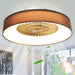 Dimmable Low Profile Remote Control Ceiling Fan and Light, Black Modern Flush Mount Bladeless Enclosed Ceiling Fan for Bedroom Living Room-24-ErisView