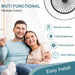 Dimmable Low Profile Remote Control Ceiling Fan and Light, Black Modern Flush Mount Bladeless Enclosed Ceiling Fan for Bedroom Living Room-2-ErisView