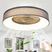 Dimmable Low Profile Remote Control Ceiling Fan and Light, Black Modern Flush Mount Bladeless Enclosed Ceiling Fan for Bedroom Living Room-31-ErisView