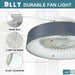 Dimmable Low Profile Remote Control Ceiling Fan and Light, Black Modern Flush Mount Bladeless Enclosed Ceiling Fan for Bedroom Living Room-37-ErisView