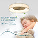 Dimmable Low Profile Remote Control Ceiling Fan and Light, Black Modern Flush Mount Bladeless Enclosed Ceiling Fan for Bedroom Living Room-42-ErisView