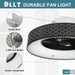 Dimmable Low Profile Remote Control Ceiling Fan and Light, Black Modern Flush Mount Bladeless Enclosed Ceiling Fan for Bedroom Living Room-7-ErisView