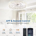 Dimmable Oscillating Ceiling Fan with and Remote, Flush Mount Low Profile Ceiling Fan and Light, Small Noiseless Bedroom Ceiling Fans with Lights -2-ErisView