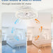 Dimmable Oscillating Ceiling Fan with and Remote, Flush Mount Low Profile Ceiling Fan and Light, Small Noiseless Bedroom Ceiling Fans with Lights -5-ErisView